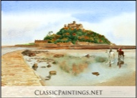 Horses at St. Michaels Mount, Cornwall